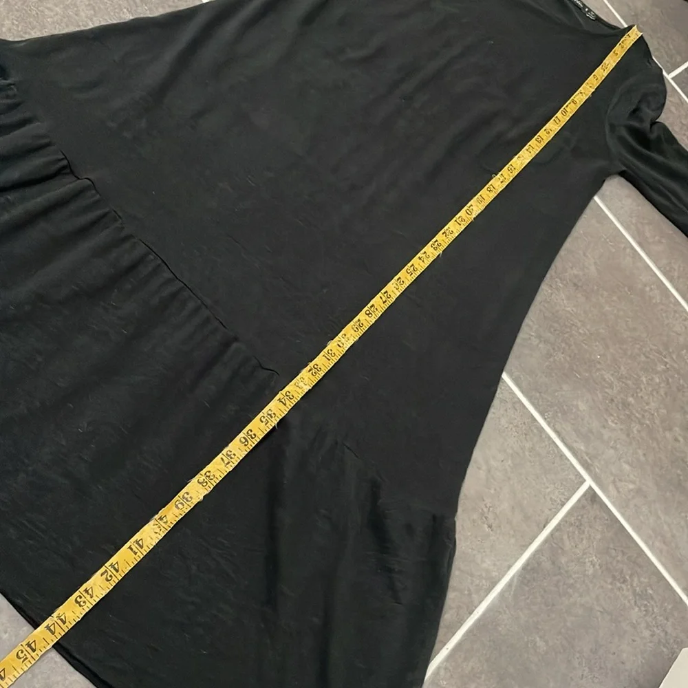 Gudrun Sjorden Black Linen Long Sleeve Dress size Small